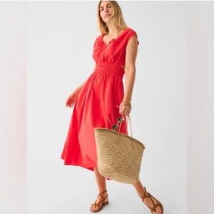 NWT Faherty Amalfi Dress Hibiscus Sz x small